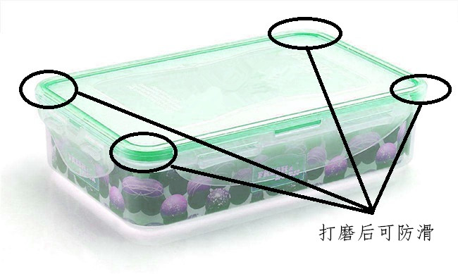 航空塑胶餐盒进行打磨防滑